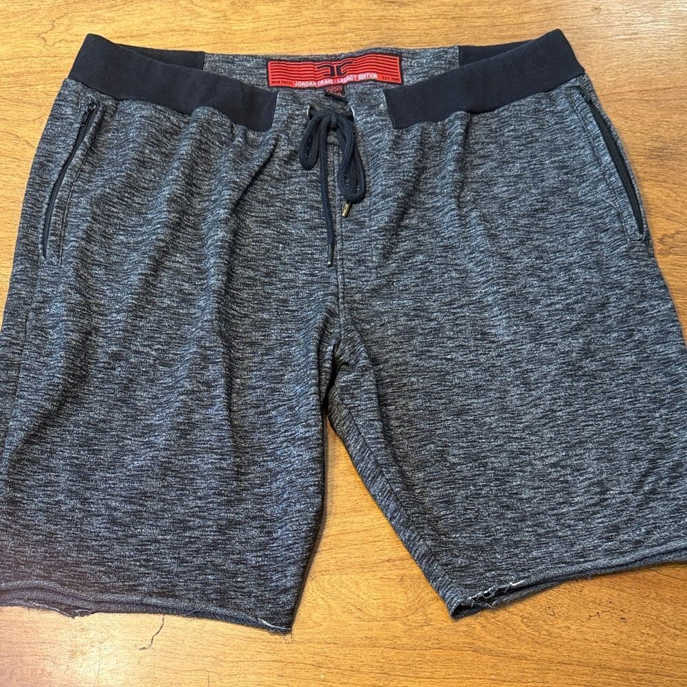 Jordan Craig Black and Gray Athletic Shorts